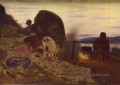 Transportistas de barcazas por fogata 1870 Ilya Repin